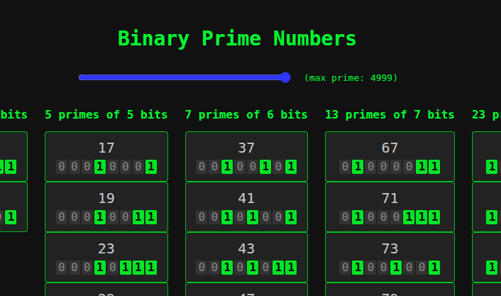 Prime Binary Display preview